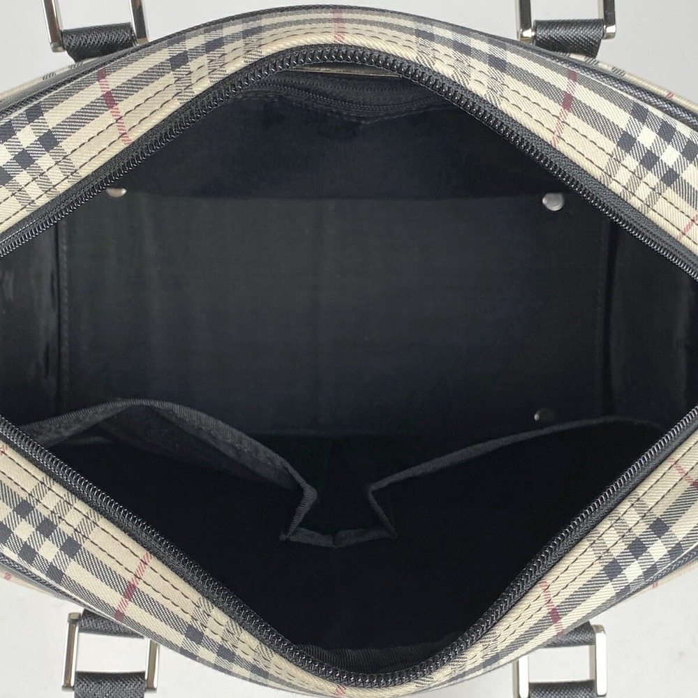 Burberry Check Pattern Nova Check Canvas Handbag … - image 5